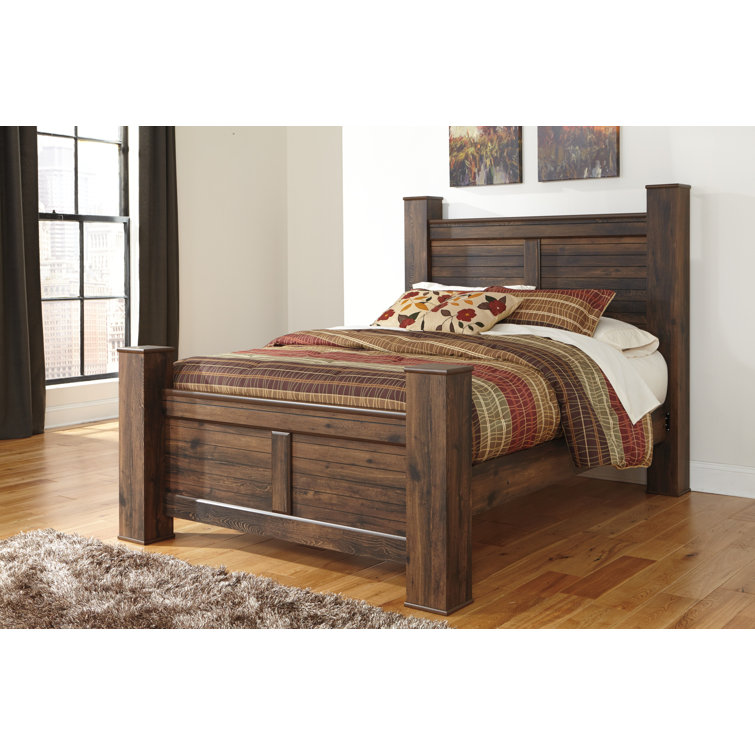 Signature Design by Ashley Quinden King Low Profile Four Poster Bed